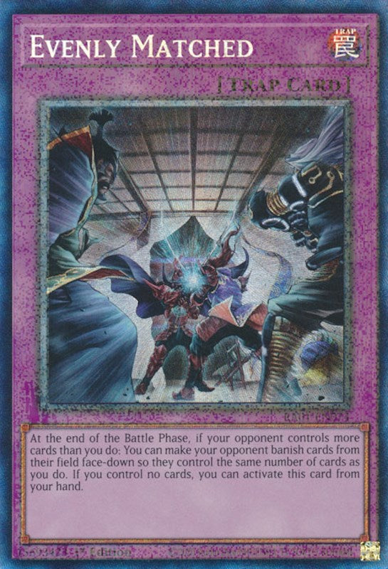 Evenly Matched [RA01-EN074] Prismatic Collector's Rare | Good Games Adelaide SA