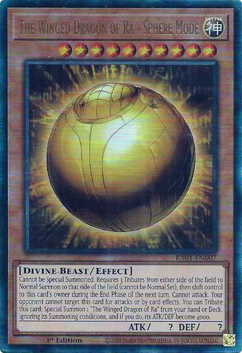 The Winged Dragon of Ra - Sphere Mode [RA01-EN007] Prismatic Ultimate Rare | Good Games Adelaide SA