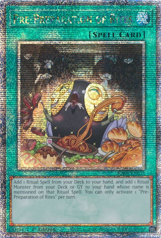 Pre-Preparation of Rites [RA01-EN055] Quarter Century Secret Rare | Good Games Adelaide SA