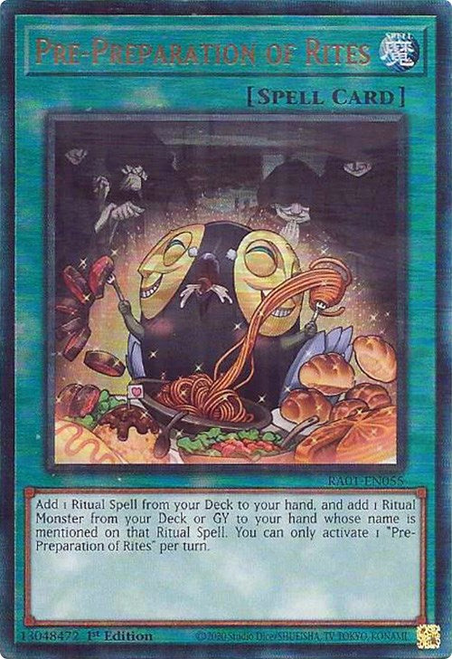 Pre-Preparation of Rites [RA01-EN055] Prismatic Ultimate Rare | Good Games Adelaide SA