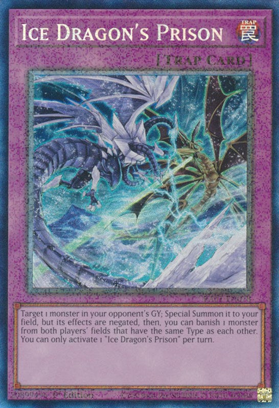 Ice Dragon's Prison [RA01-EN078] Prismatic Collector's Rare | Good Games Adelaide SA