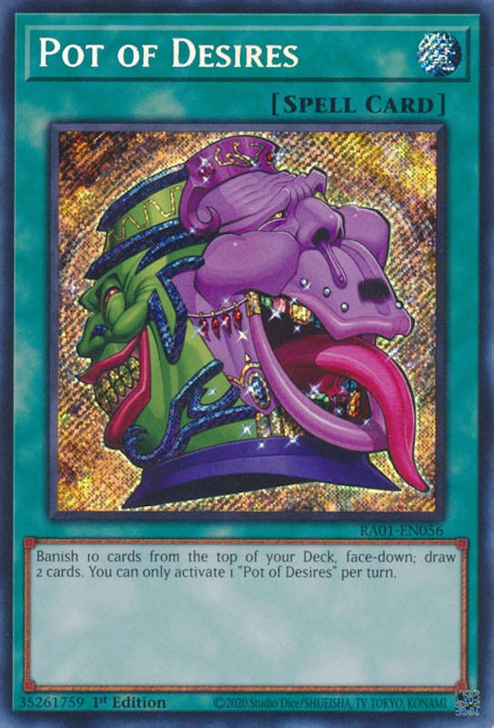 Pot of Desires [RA01-EN056] Secret Rare | Good Games Adelaide SA