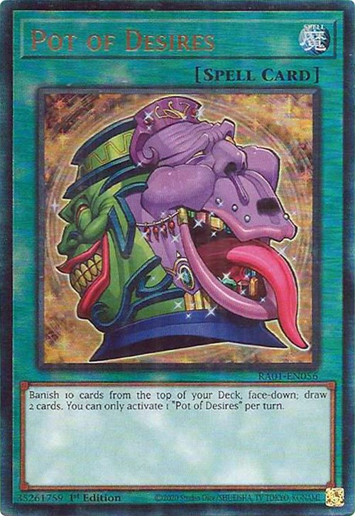 Pot of Desires [RA01-EN056] Prismatic Ultimate Rare | Good Games Adelaide SA