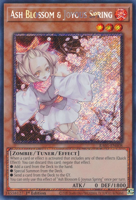 Ash Blossom & Joyous Spring [RA01-EN008] Platinum Secret Rare | Good Games Adelaide SA