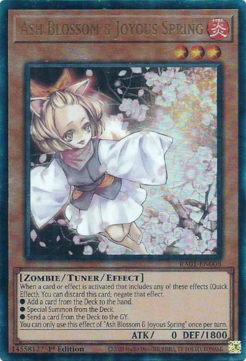 Ash Blossom & Joyous Spring [RA01-EN008] Prismatic Ultimate Rare | Good Games Adelaide SA