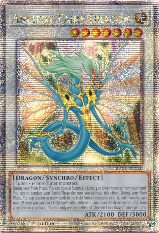 Ancient Fairy Dragon [RA01-EN030] Quarter Century Secret Rare | Good Games Adelaide SA