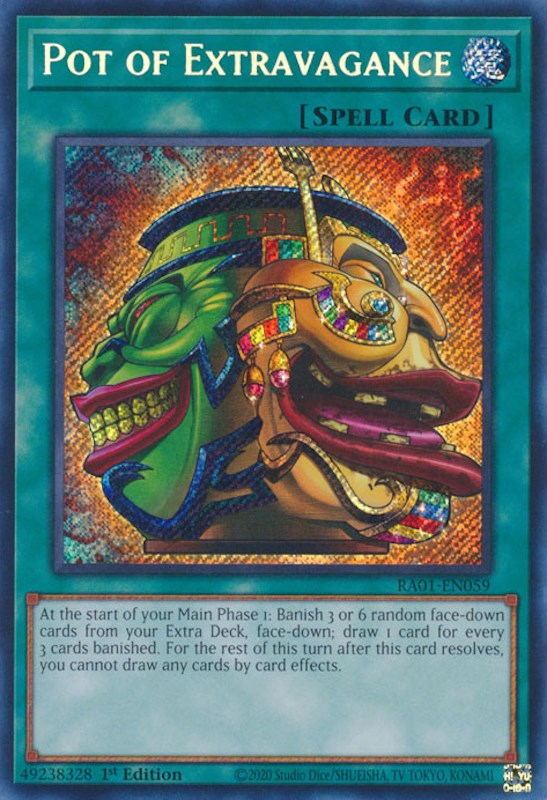 Pot of Extravagance [RA01-EN059] Secret Rare | Good Games Adelaide SA