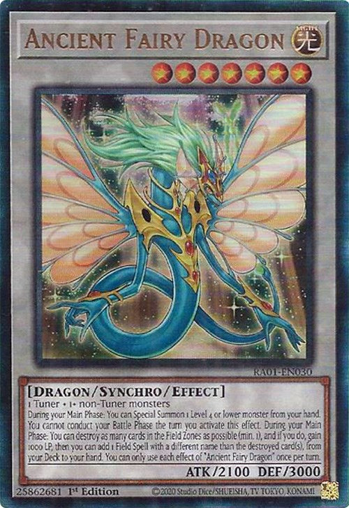 Ancient Fairy Dragon [RA01-EN030] Prismatic Ultimate Rare | Good Games Adelaide SA