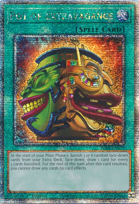 Pot of Extravagance [RA01-EN059] Quarter Century Secret Rare | Good Games Adelaide SA
