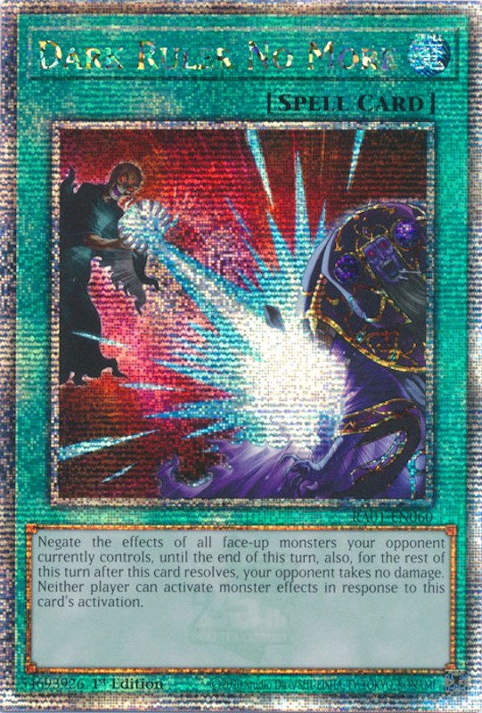 Dark Ruler No More [RA01-EN060] Quarter Century Secret Rare | Good Games Adelaide SA
