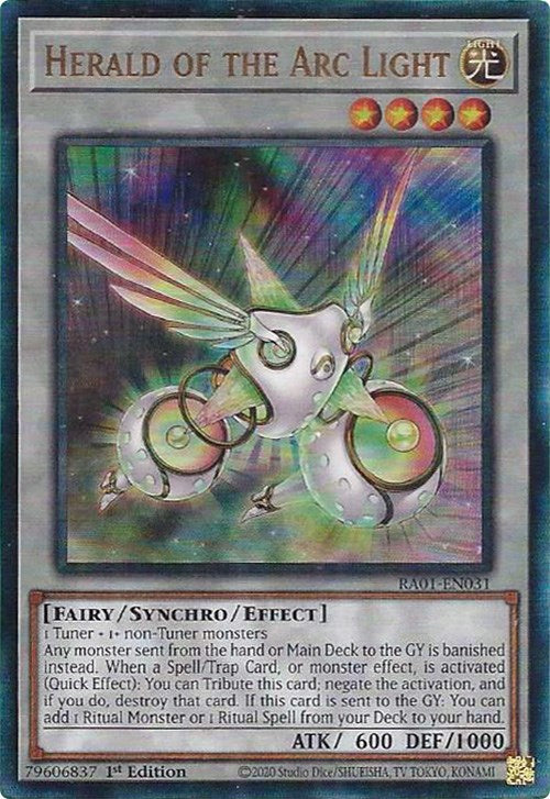 Herald of the Arc Light [RA01-EN031] Prismatic Ultimate Rare | Good Games Adelaide SA