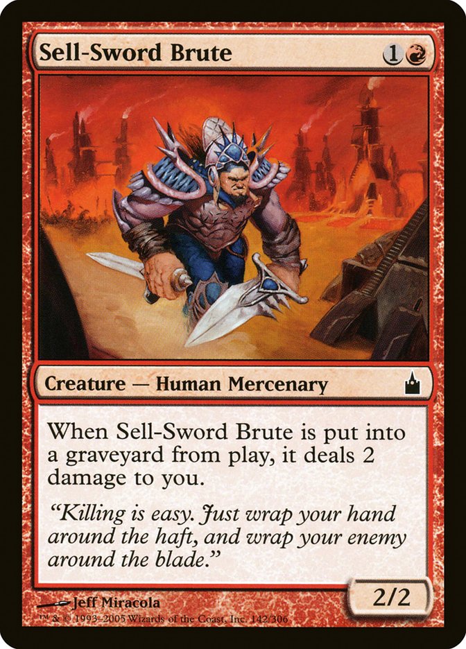 Sell-Sword Brute 142 (Ravnica: City of Guilds)  - Foil | Good Games Adelaide SA