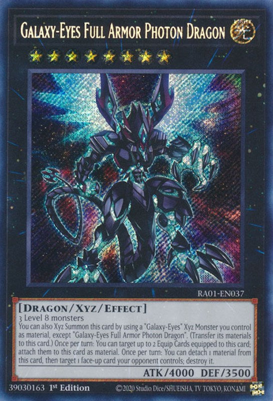 Galaxy-Eyes Full Armor Photon Dragon [RA01-EN037] Secret Rare | Good Games Adelaide SA