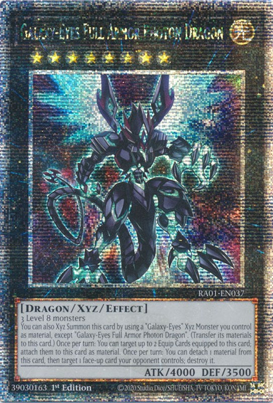 Galaxy-Eyes Full Armor Photon Dragon [RA01-EN037] Quarter Century Secret Rare | Good Games Adelaide SA