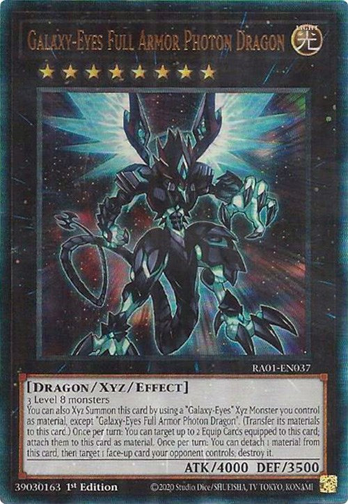 Galaxy-Eyes Full Armor Photon Dragon [RA01-EN037] Prismatic Ultimate Rare | Good Games Adelaide SA
