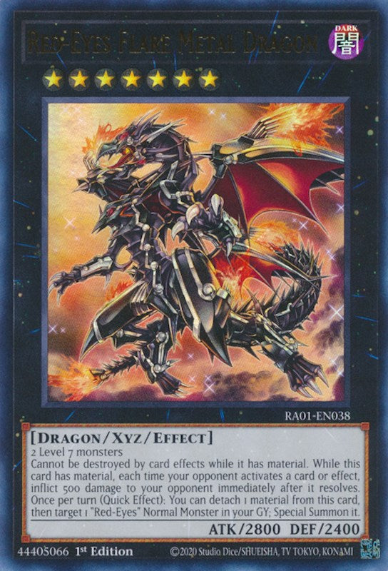 Red-Eyes Flare Metal Dragon [RA01-EN038] Ultra Rare | Good Games Adelaide SA