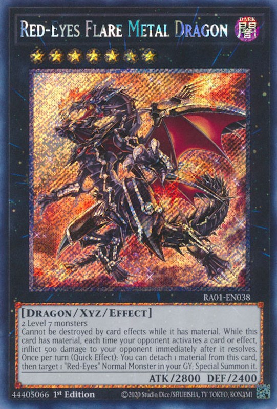 Red-Eyes Flare Metal Dragon [RA01-EN038] Platinum Secret Rare | Good Games Adelaide SA