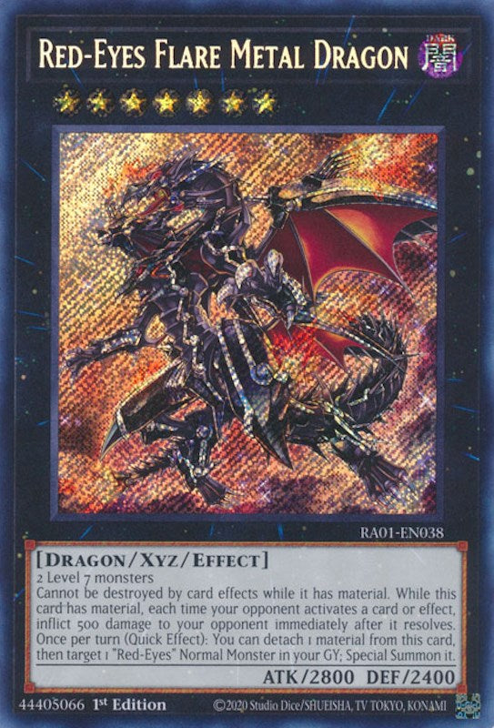 Red-Eyes Flare Metal Dragon [RA01-EN038] Secret Rare | Good Games Adelaide SA
