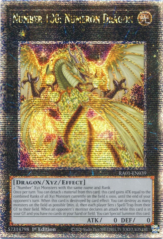 Number 100: Numeron Dragon [RA01-EN039] Quarter Century Secret Rare | Good Games Adelaide SA