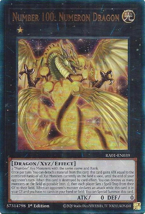 Number 100: Numeron Dragon [RA01-EN039] Prismatic Ultimate Rare | Good Games Adelaide SA
