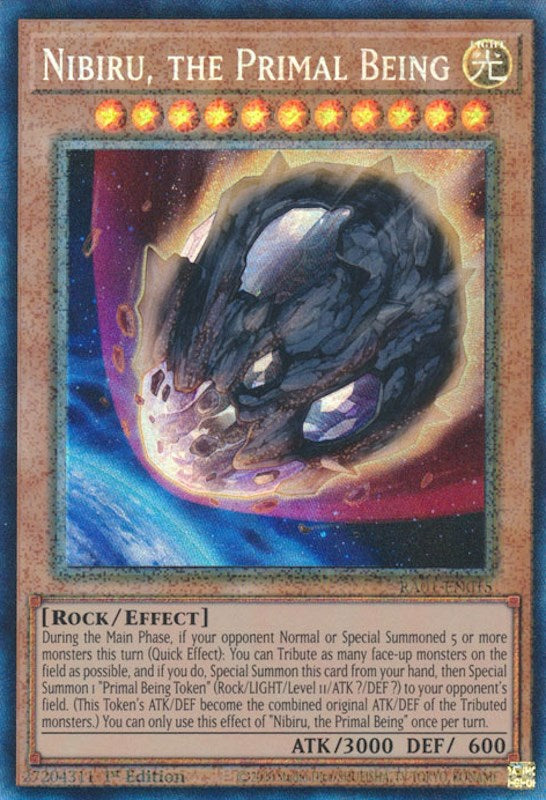 Nibiru, the Primal Being [RA01-EN015] Prismatic Collector's Rare | Good Games Adelaide SA