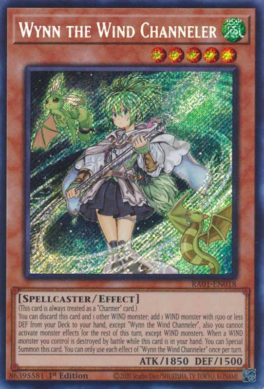 Wynn the Wind Channeler [RA01-EN018] Secret Rare | Good Games Adelaide SA