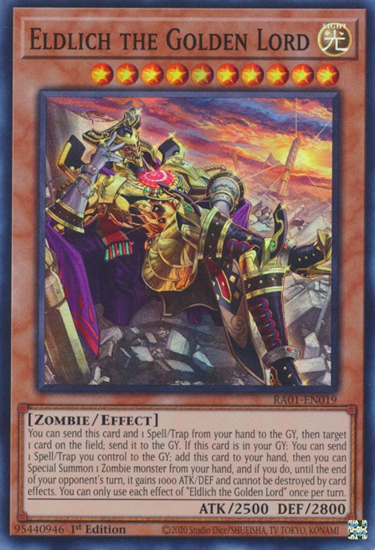 Eldlich the Golden Lord (Alternate Art) [RA01-EN019] Super Rare | Good Games Adelaide SA