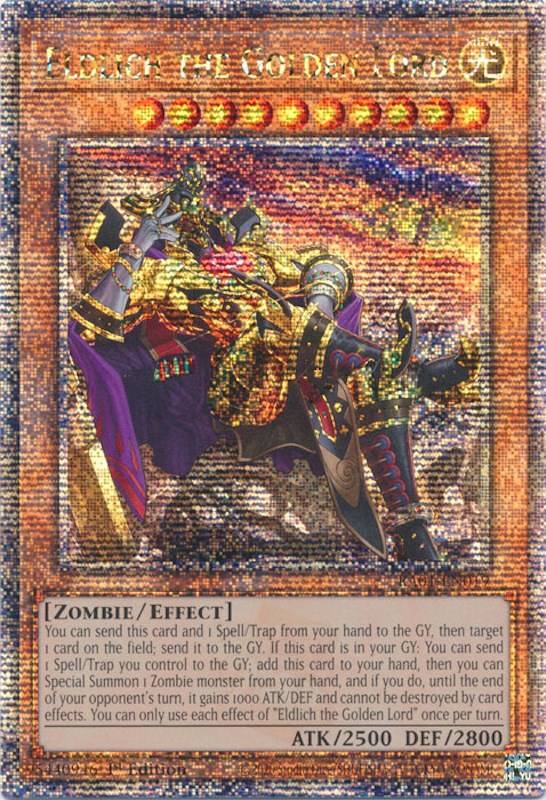 Eldlich the Golden Lord (Alternate Art) [RA01-EN019] Quarter Century Secret Rare | Good Games Adelaide SA