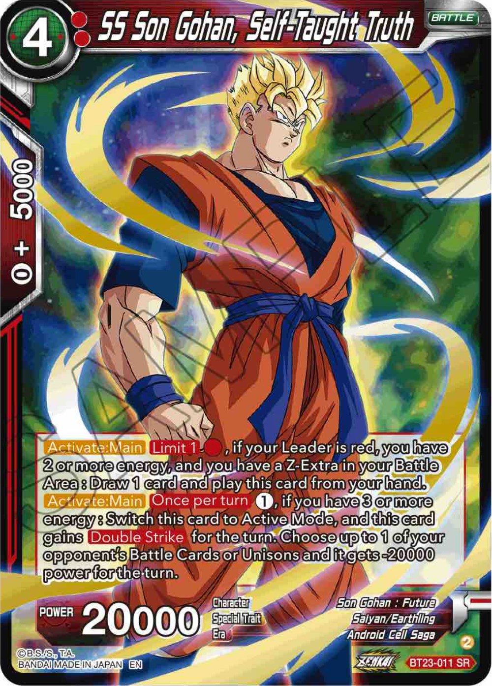 SS Son Gohan, Self-Taught Truth (BT23-011) [Perfect Combination] | Good Games Adelaide SA