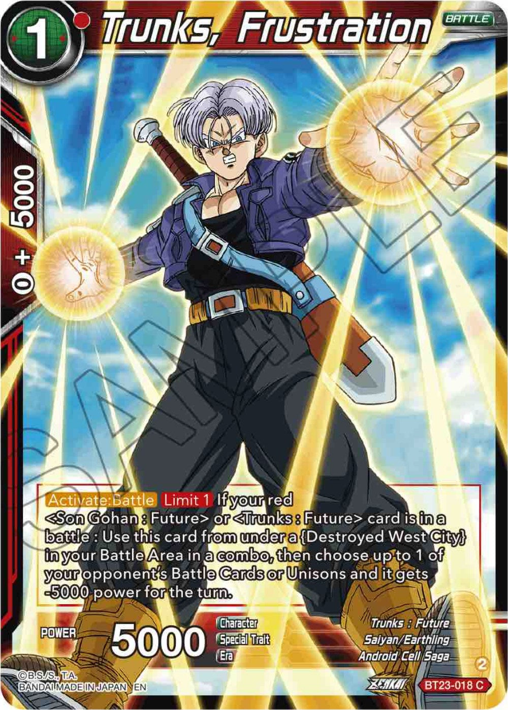 Trunks, Frustration (BT23-018) [Perfect Combination] | Good Games Adelaide SA