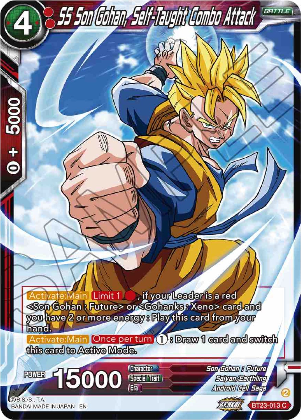 SS Son Gohan, Self-Taught Combo Attack (BT23-013) [Perfect Combination] | Good Games Adelaide SA