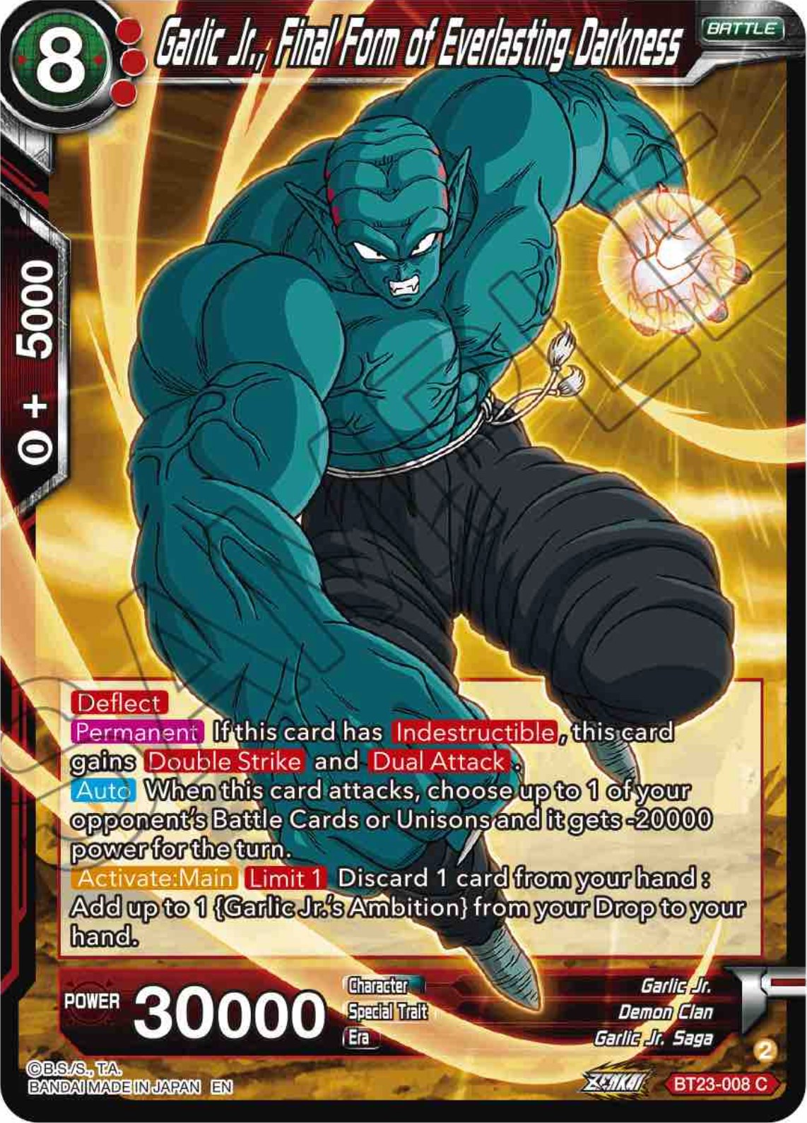 Garlic Jr., Final Form of Everlasting Darkness (BT23-008) [Perfect Combination] | Good Games Adelaide SA