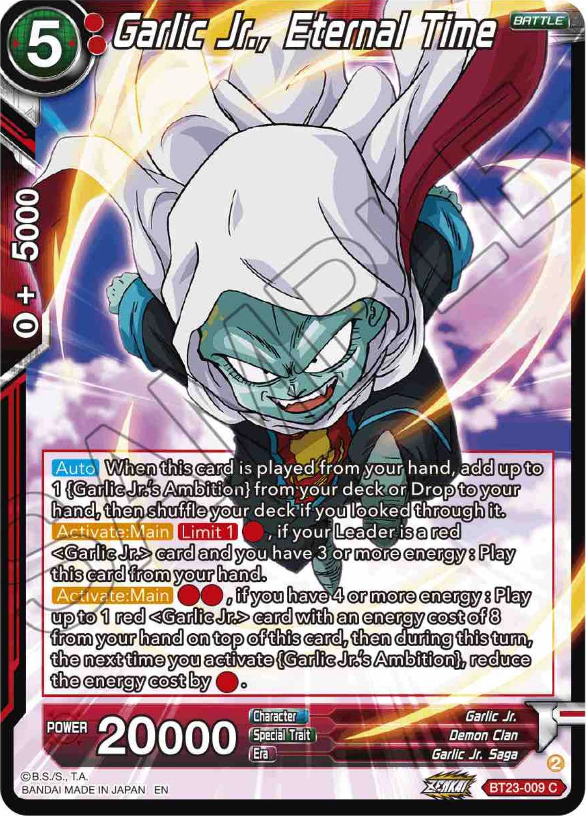 Garlic Jr., Eternal Time (BT23-009) [Perfect Combination] | Good Games Adelaide SA