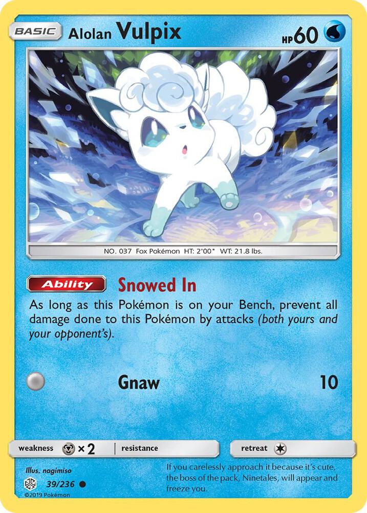 Alolan Vulpix 39/236 (SM - Cosmic Eclipse)  | Good Games Adelaide SA