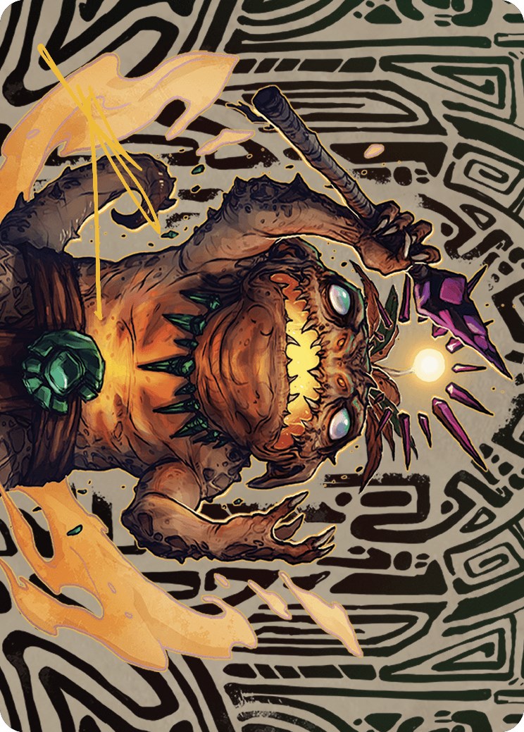 Zoyowa Lava-Tongue Art Card (Gold-Stamped Signature) [The Lost Caverns of Ixalan Art Series] | Good Games Adelaide SA