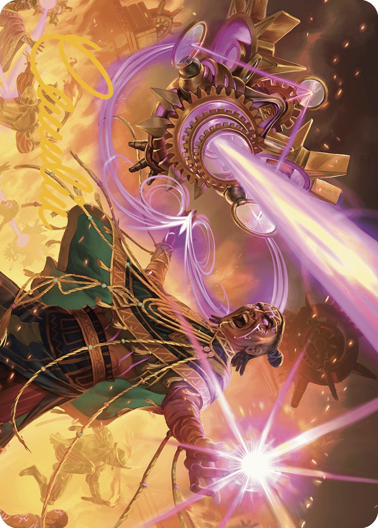 Cosmium Blast Art Card (Gold-Stamped Signature) [The Lost Caverns of Ixalan Art Series] | Good Games Adelaide SA