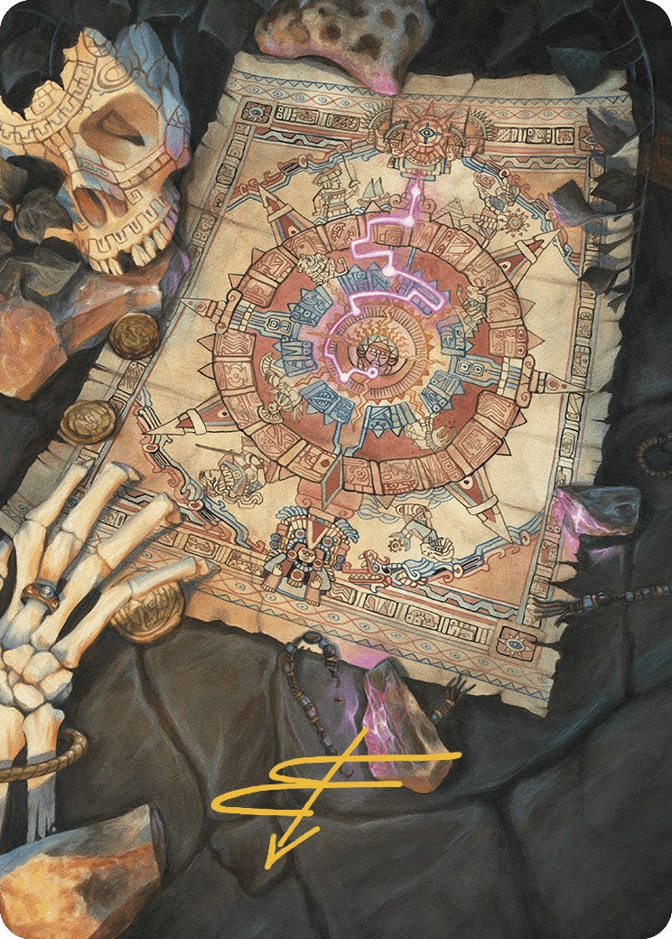 Map Token Art Card (Gold-Stamped Signature) [The Lost Caverns of Ixalan Art Series Tokens] | Good Games Adelaide SA
