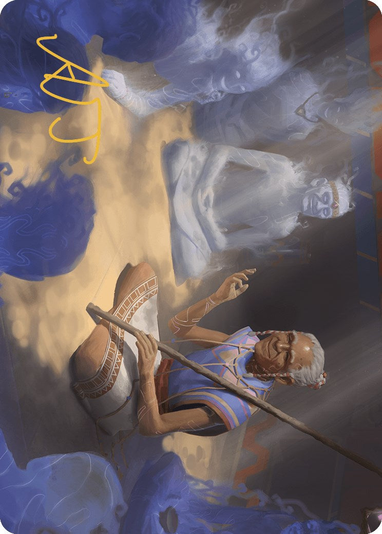 Ancestral Reminiscence Art Card (Gold-Stamped Signature) [The Lost Caverns of Ixalan Art Series] | Good Games Adelaide SA