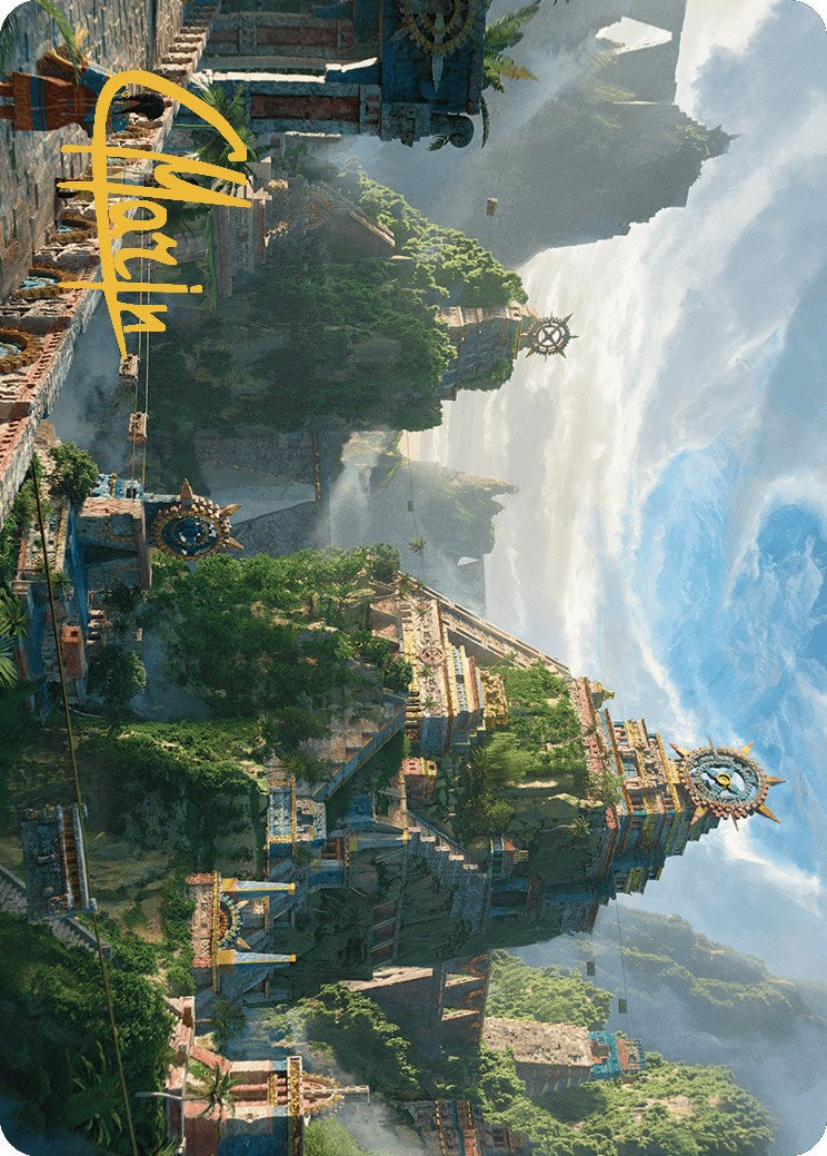 Clifftop Retreat Art Card (Gold-Stamped Signature) [The Lost Caverns of Ixalan Art Series] | Good Games Adelaide SA