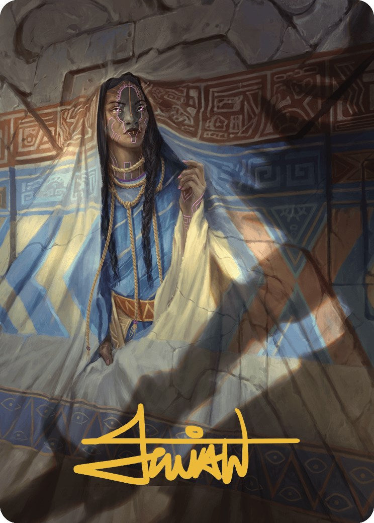 Whispersilk Cloak Art Card (Gold-Stamped Signature) [The Lost Caverns of Ixalan Art Series] | Good Games Adelaide SA