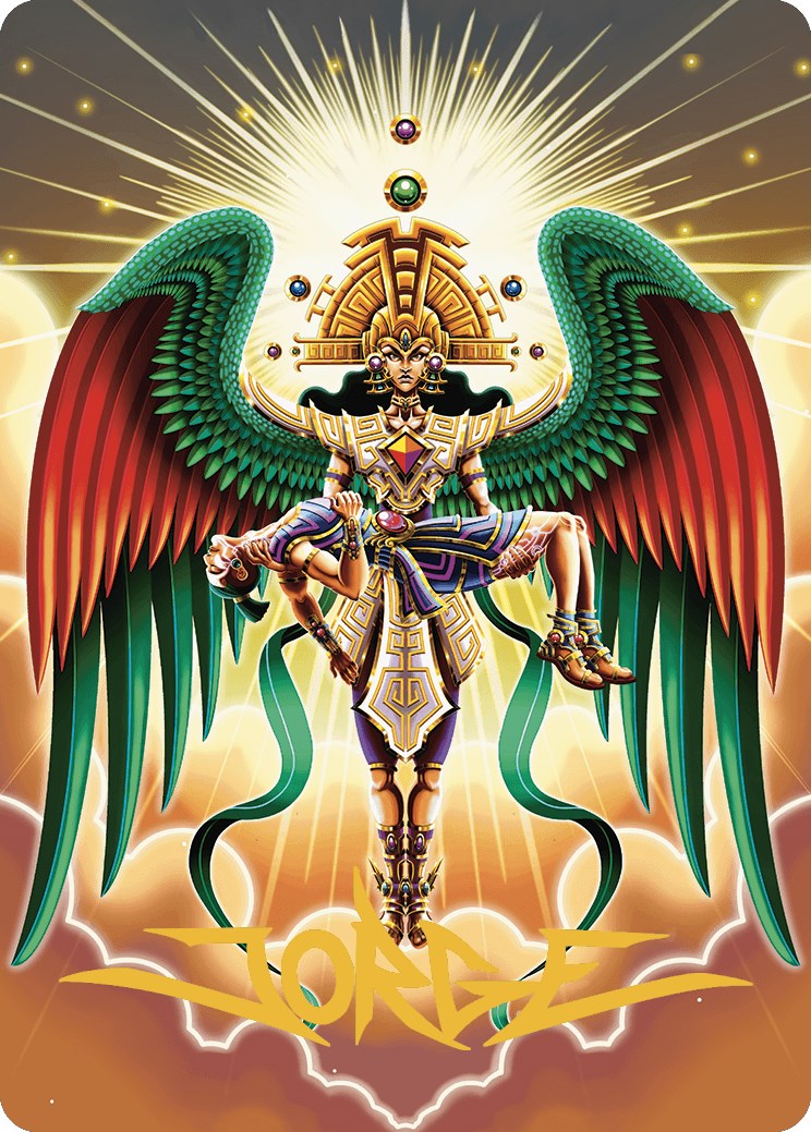 Resplendent Angel Art Card (59/81) (Gold-Stamped Signature) [The Lost Caverns of Ixalan Art Series] | Good Games Adelaide SA