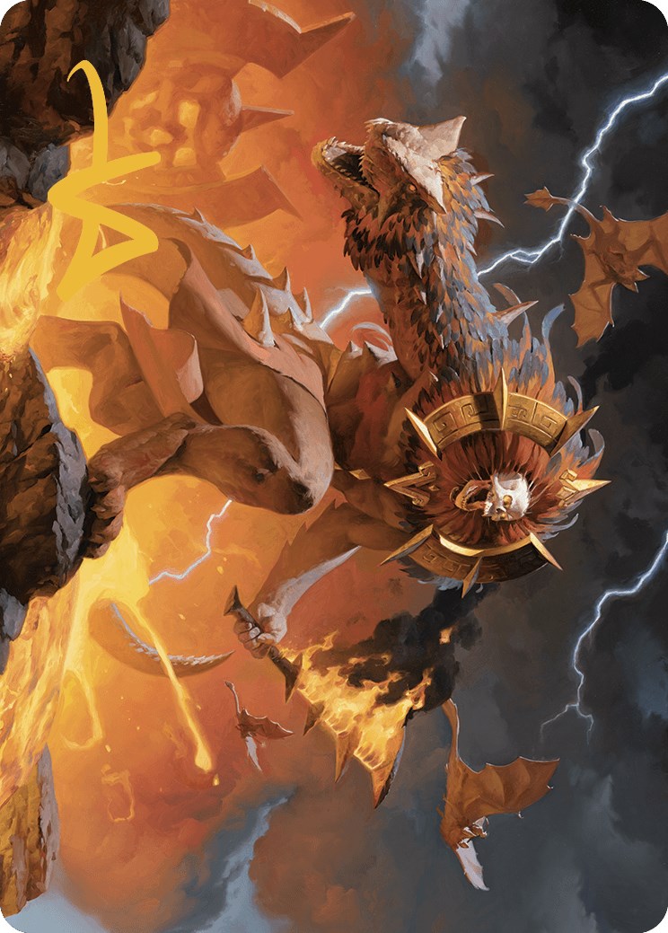 Ojer Axonil, Deepest Might Art Card (Gold-Stamped Signature) [The Lost Caverns of Ixalan Art Series] | Good Games Adelaide SA