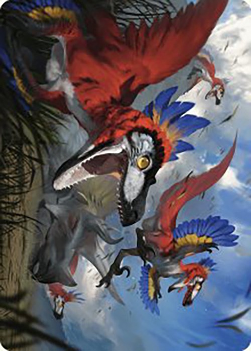 Wrathful Raptors Art Card [The Lost Caverns of Ixalan Art Series] | Good Games Adelaide SA
