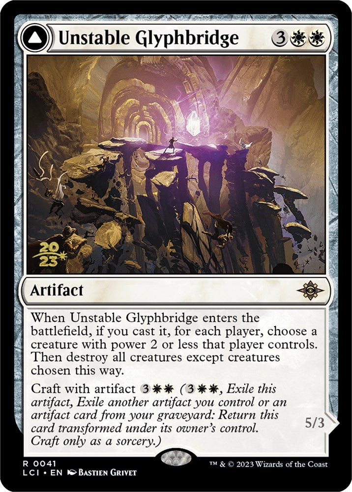 Unstable Glyphbridge // Sandswirl Wanderglyph [The Lost Caverns of Ixalan Prerelease Cards] | Good Games Adelaide SA