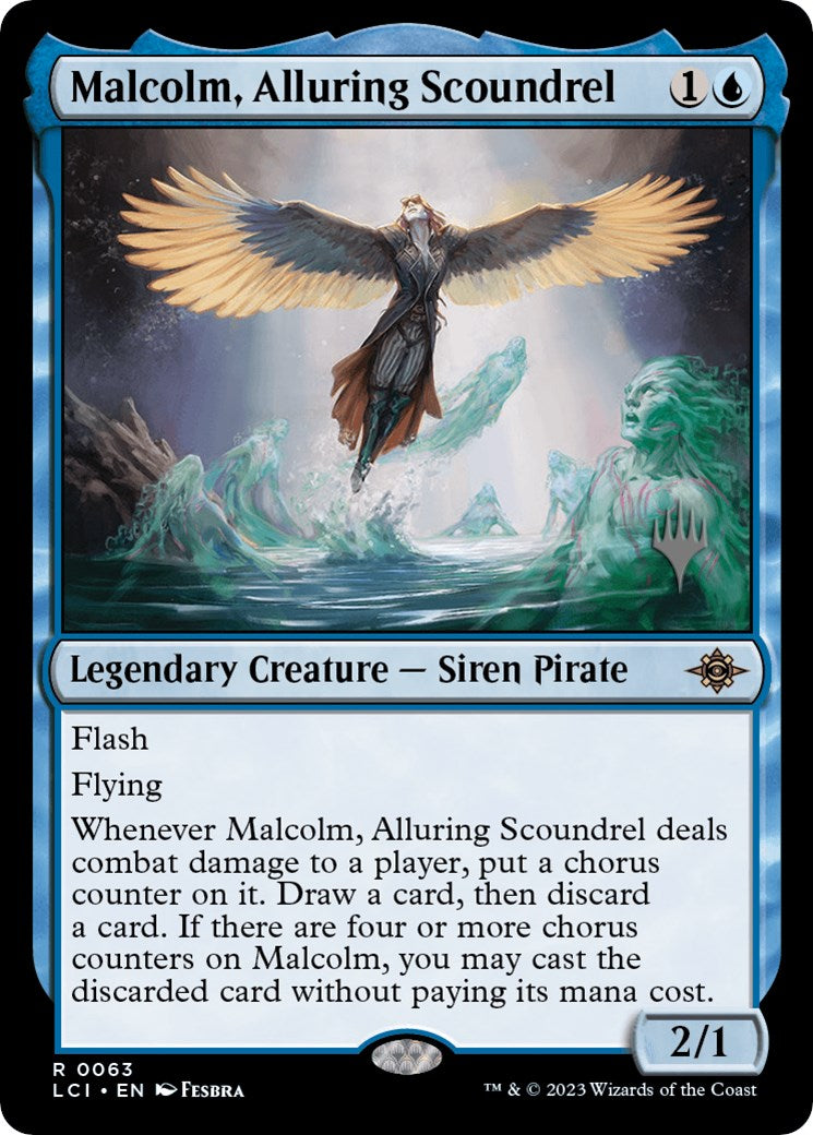 Malcolm, Alluring Scoundrel (Promo Pack) [The Lost Caverns of Ixalan Promos] | Good Games Adelaide SA