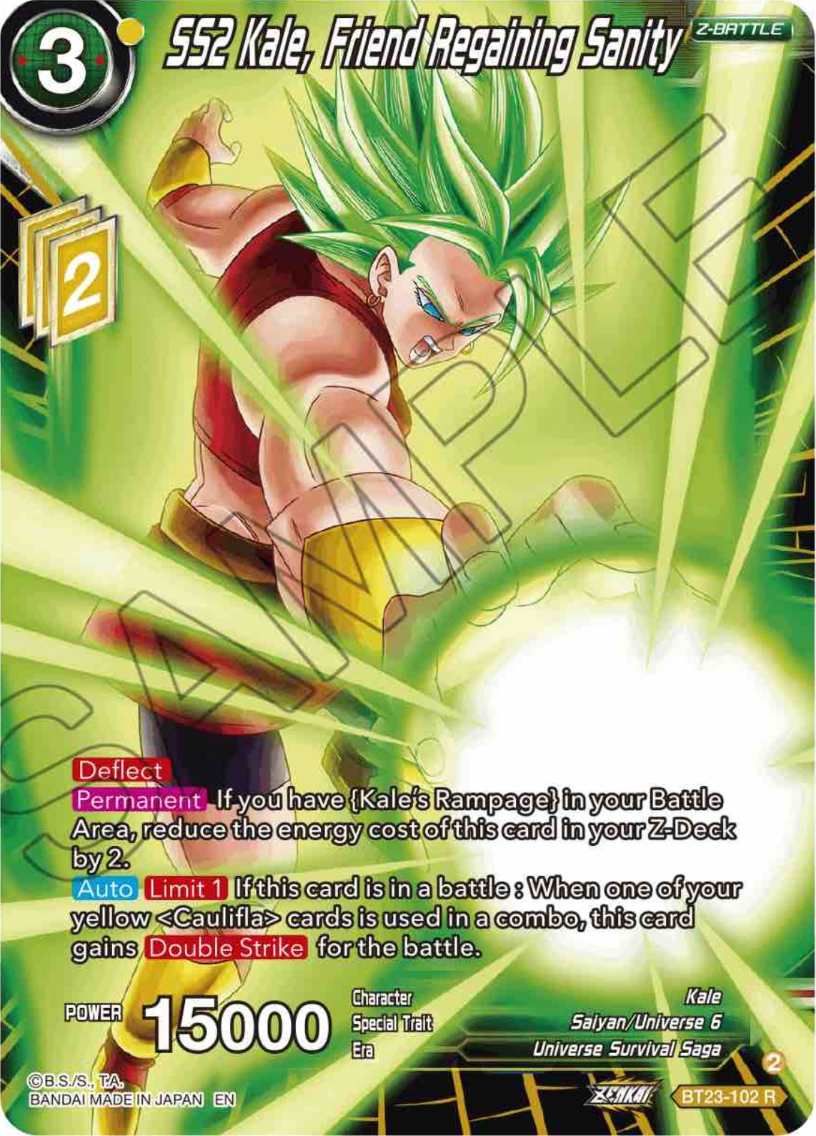 SS2 Kale, Friend Regaining Sanity (BT23-102) [Perfect Combination] | Good Games Adelaide SA