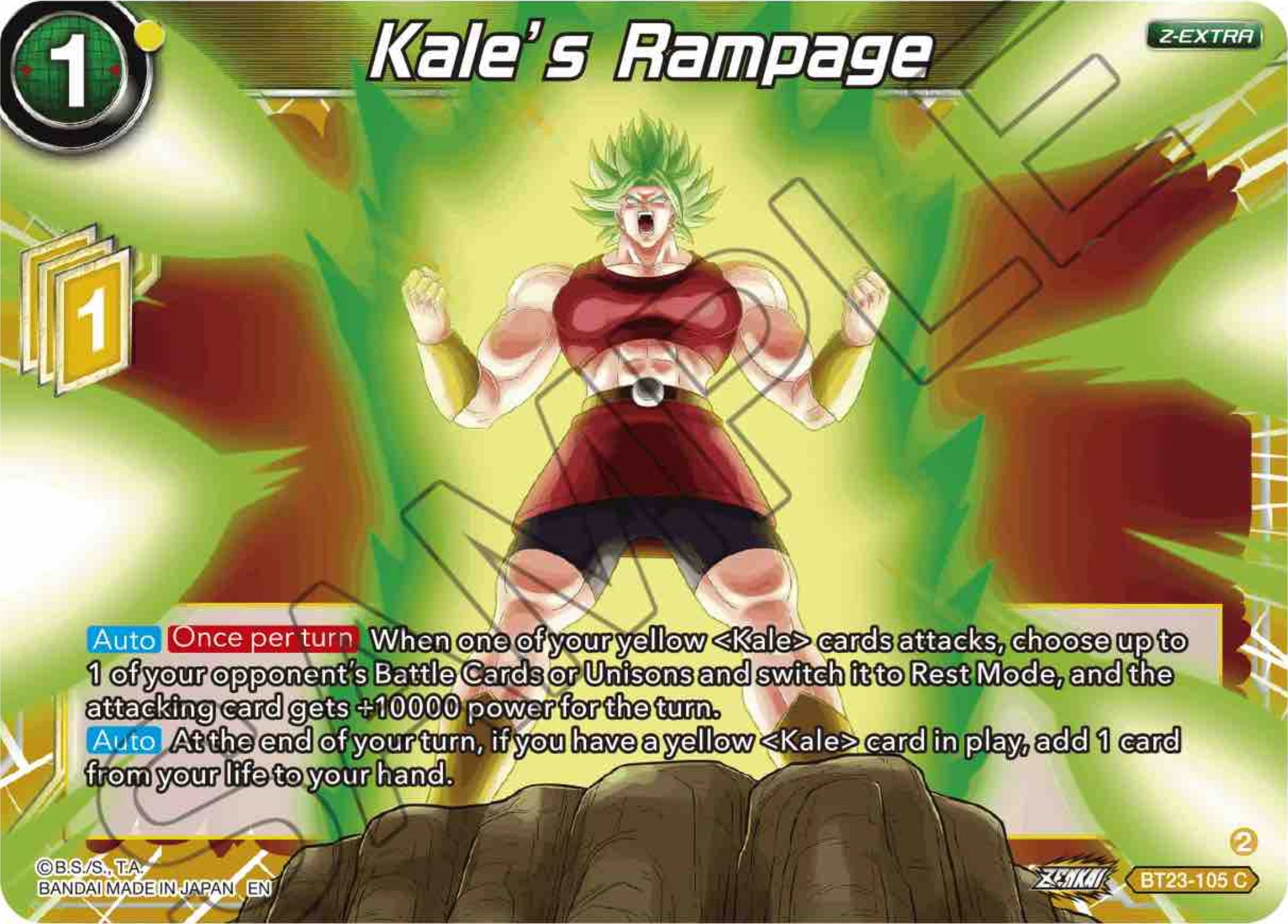 Kale's Rampage (BT23-105) [Perfect Combination] | Good Games Adelaide SA