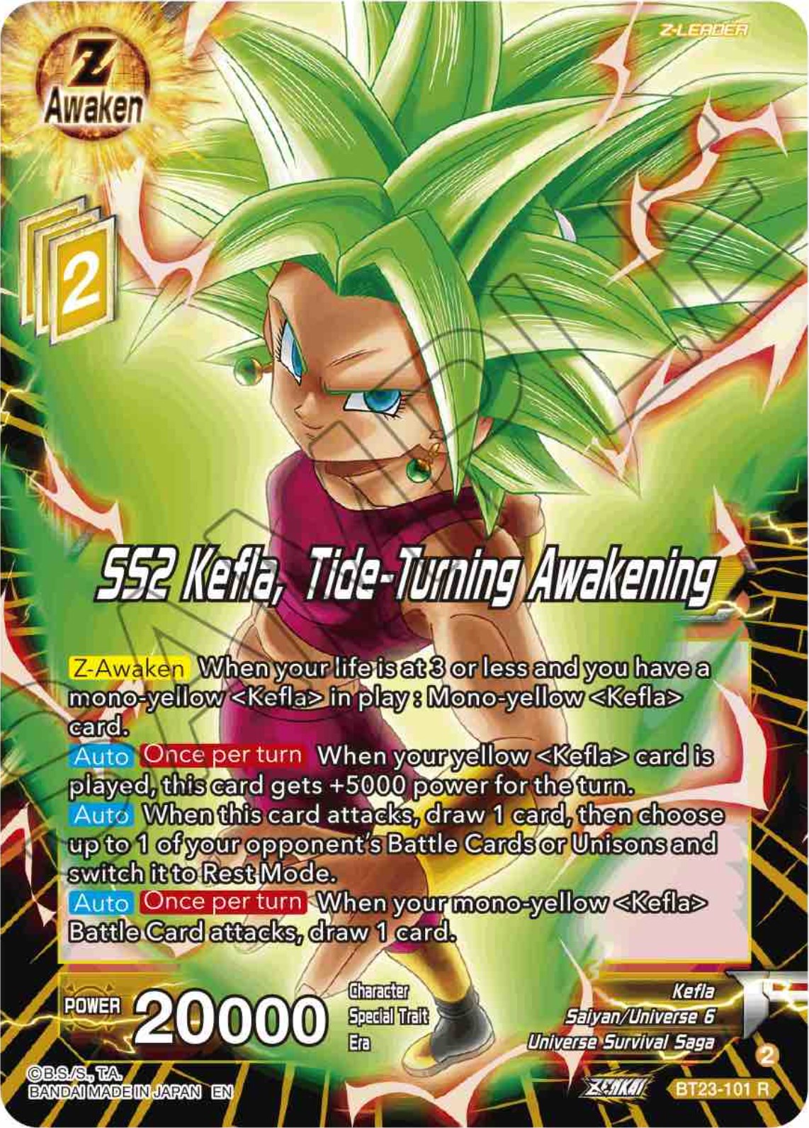 SS2 Kefla, Tide-Turning Awakening (BT23-101) [Perfect Combination] | Good Games Adelaide SA