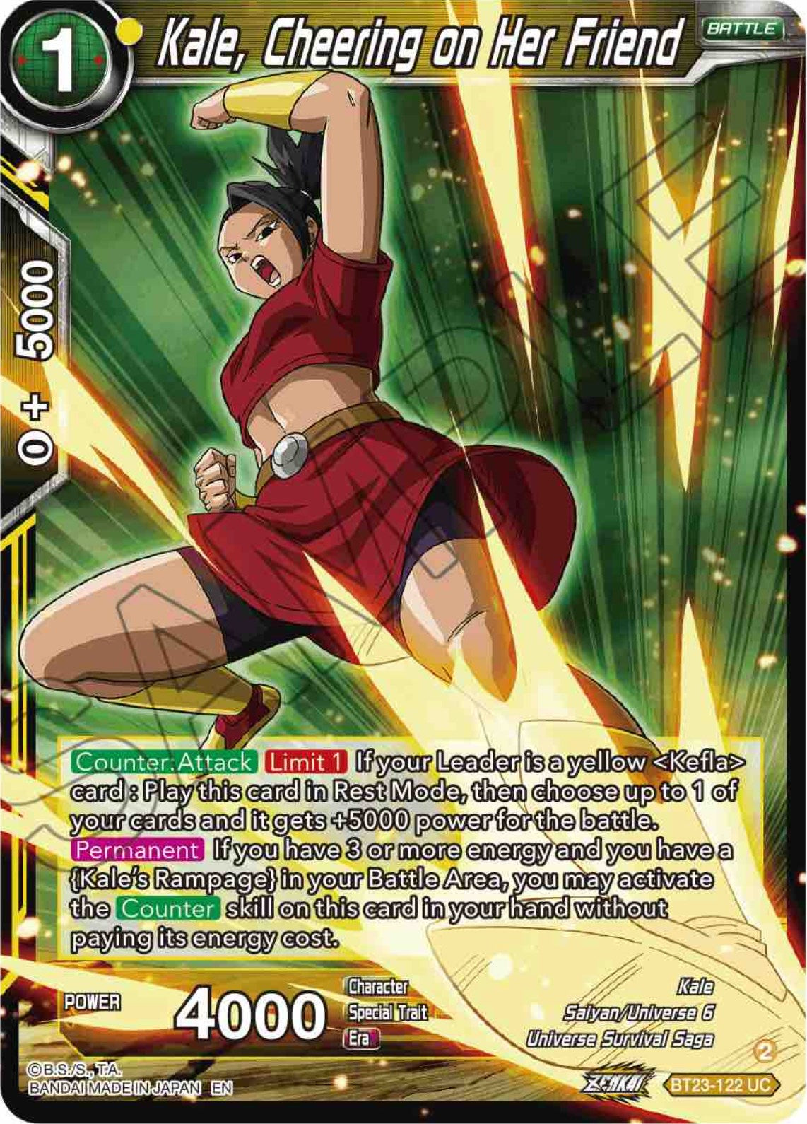 Kale, Cheering on Her Friend (BT23-122) [Perfect Combination] | Good Games Adelaide SA