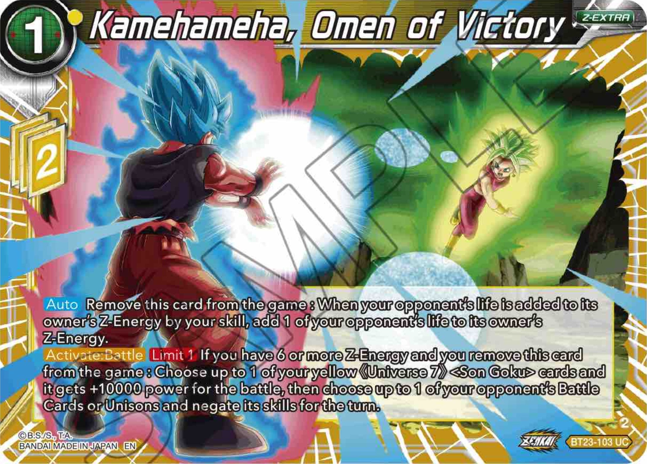 Kamehameha, Omen of Victory (BT23-103) [Perfect Combination] | Good Games Adelaide SA